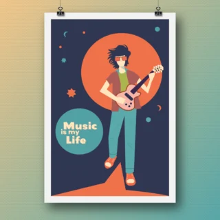 Affiche Music is my life