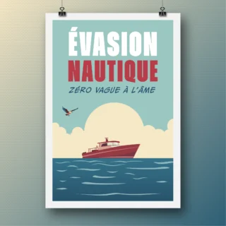 Affiche Evasion Nautique