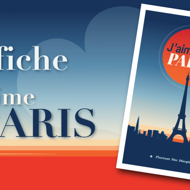 Affiche décorative J'aime paris