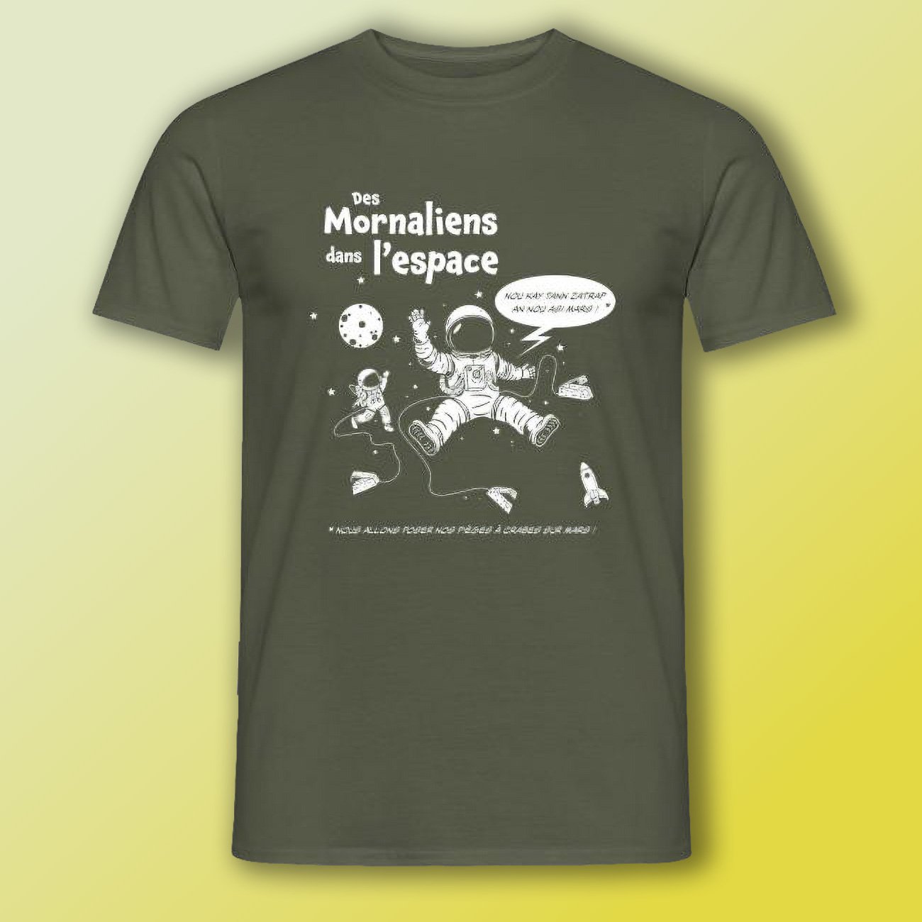 T-shirt mornaliens dans l'espace